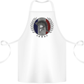 French Bodybuilding Flag Gym Training France Cotton Apron 100% Organic White