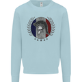 French Bodybuilding Flag Gym Training France Kids Sweatshirt Jumper Light Blue