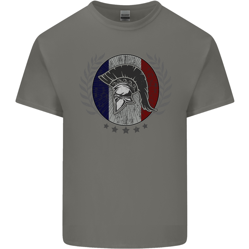 French Bodybuilding Flag Gym Training France Kids T-Shirt Childrens Charcoal