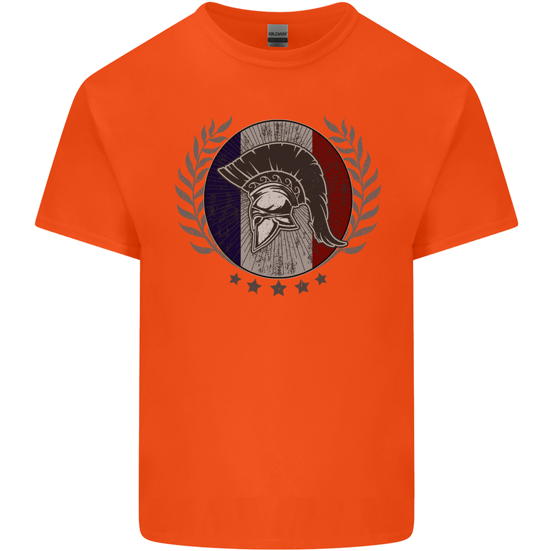 French Bodybuilding Flag Gym Training France Kids T-Shirt Childrens Orange