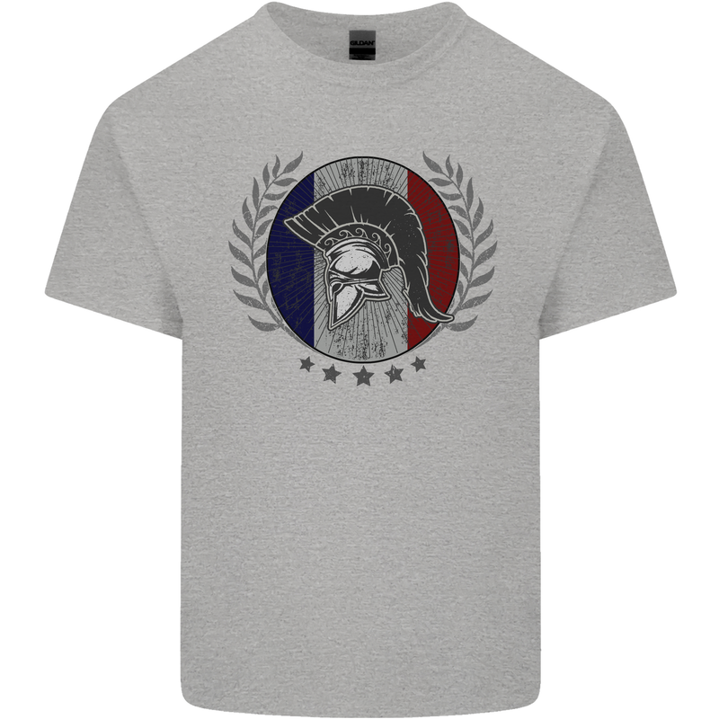 French Bodybuilding Flag Gym Training France Kids T-Shirt Childrens Sports Grey