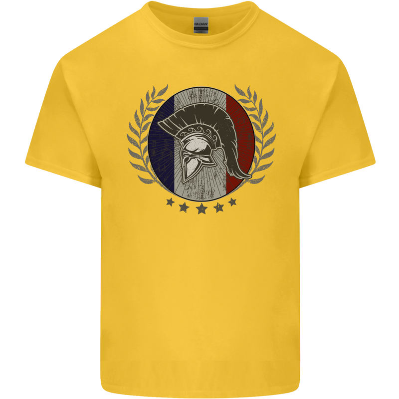 French Bodybuilding Flag Gym Training France Kids T-Shirt Childrens Yellow