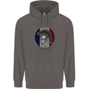 French Bodybuilding Flag Gym Training France Mens 80% Cotton Hoodie Charcoal