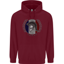 French Bodybuilding Flag Gym Training France Mens 80% Cotton Hoodie Maroon
