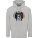 French Bodybuilding Flag Gym Training France Mens 80% Cotton Hoodie Sports Grey