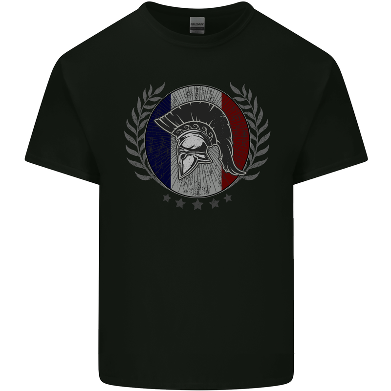 French Bodybuilding Flag Gym Training France Mens Cotton T-Shirt Tee Top Black