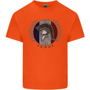 French Bodybuilding Flag Gym Training France Mens Cotton T-Shirt Tee Top Orange