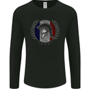 French Bodybuilding Flag Gym Training France Mens Long Sleeve T-Shirt Black