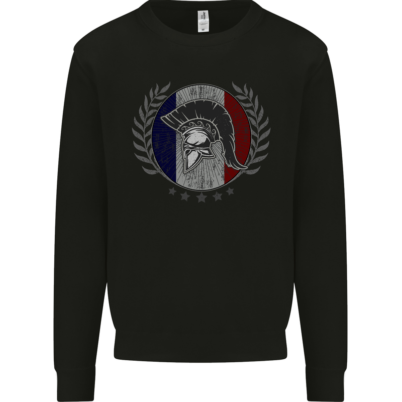 French Bodybuilding Flag Gym Training France Mens Sweatshirt Jumper Black