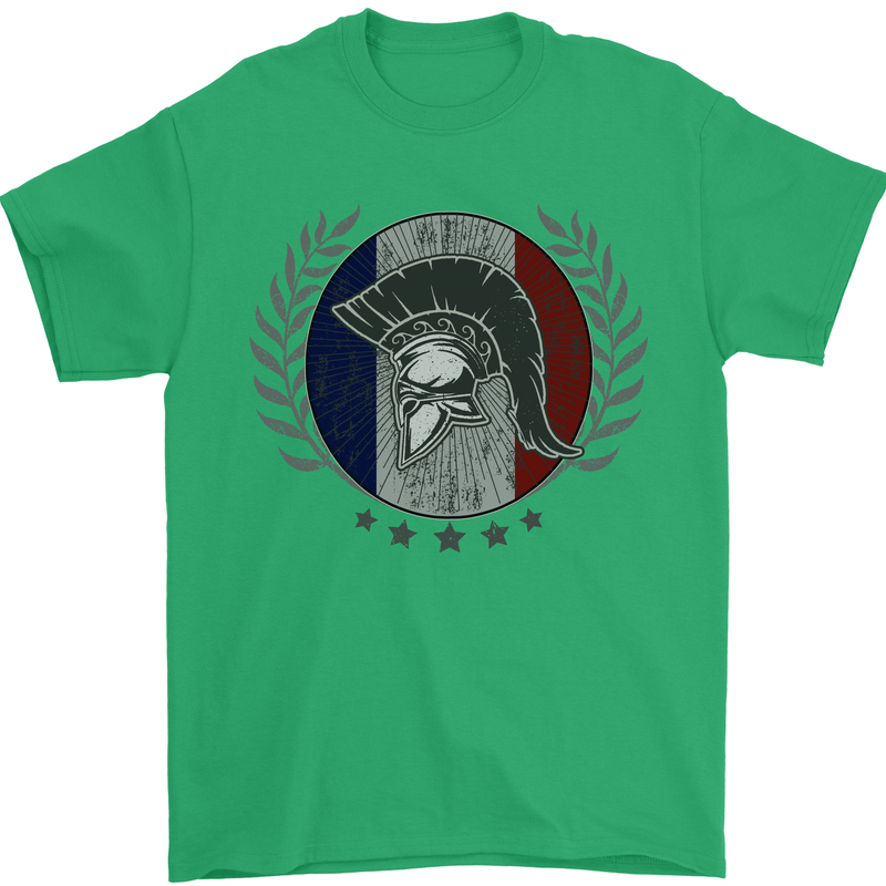 French Bodybuilding Flag Gym Training France Mens T-Shirt 100% Cotton Irish Green
