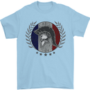 French Bodybuilding Flag Gym Training France Mens T-Shirt 100% Cotton Light Blue