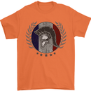 French Bodybuilding Flag Gym Training France Mens T-Shirt 100% Cotton Orange