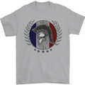 French Bodybuilding Flag Gym Training France Mens T-Shirt 100% Cotton Sports Grey