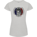 French Bodybuilding Flag Gym Training France Womens Petite Cut T-Shirt Sports Grey