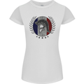 French Bodybuilding Flag Gym Training France Womens Petite Cut T-Shirt White