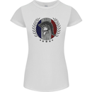 French Bodybuilding Flag Gym Training France Womens Petite Cut T-Shirt White