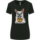 French Bulldog Ghost Dog Halloween Womens Wider Cut T-Shirt Black