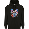 French Bulldog Watercolour Dog Mens 80% Cotton Hoodie Black