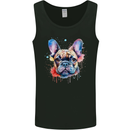 French Bulldog Watercolour Dog Mens Vest Tank Top Black