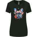 French Bulldog Watercolour Dog Womens Wider Cut T-Shirt Black