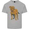 French Mastiff Dogue Bordeaux Dog Mens Cotton T-Shirt Tee Top Sports Grey