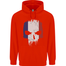 French Skull France Gym Biker Flag Childrens Kids Hoodie Bright Red