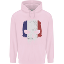 French Skull France Gym Biker Flag Childrens Kids Hoodie Light Pink