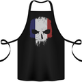 French Skull France Gym Biker Flag Cotton Apron 100% Organic Black