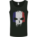 French Skull France Gym Biker Flag Mens Vest Tank Top Black