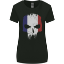 French Skull France Gym Biker Flag Womens Wider Cut T-Shirt Black