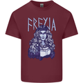 Freyja Norse Goddess Viking Valhalla Mens Cotton T-Shirt Tee Top Maroon