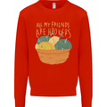 Friends Hookers Funny Crochet Knitting Kids Sweatshirt Jumper Bright Red