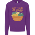 Friends Hookers Funny Crochet Knitting Kids Sweatshirt Jumper Purple