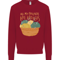 Friends Hookers Funny Crochet Knitting Kids Sweatshirt Jumper Red