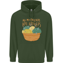 Friends Hookers Funny Crochet Knitting Mens 80% Cotton Hoodie Forest Green