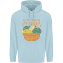 Friends Hookers Funny Crochet Knitting Mens 80% Cotton Hoodie Light Blue