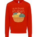 Friends Hookers Funny Crochet Knitting Mens Sweatshirt Jumper Bright Red