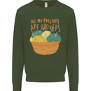 Friends Hookers Funny Crochet Knitting Mens Sweatshirt Jumper Forest Green