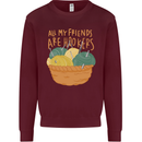 Friends Hookers Funny Crochet Knitting Mens Sweatshirt Jumper Maroon
