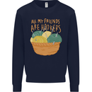 Friends Hookers Funny Crochet Knitting Mens Sweatshirt Jumper Navy Blue