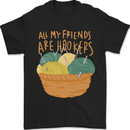 Friends Hookers Funny Crochet Knitting Mens T-Shirt 100% Cotton Black