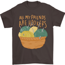 Friends Hookers Funny Crochet Knitting Mens T-Shirt 100% Cotton Dark Chocolate