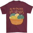 Friends Hookers Funny Crochet Knitting Mens T-Shirt 100% Cotton Maroon