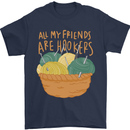 Friends Hookers Funny Crochet Knitting Mens T-Shirt 100% Cotton Navy Blue
