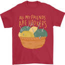 Friends Hookers Funny Crochet Knitting Mens T-Shirt 100% Cotton Red