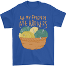 Friends Hookers Funny Crochet Knitting Mens T-Shirt 100% Cotton Royal Blue
