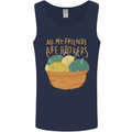 Friends Hookers Funny Crochet Knitting Mens Vest Tank Top Navy Blue