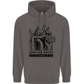 From the Obyss I Come Kraken Octopus Cthulhu Mens 80% Cotton Hoodie Charcoal