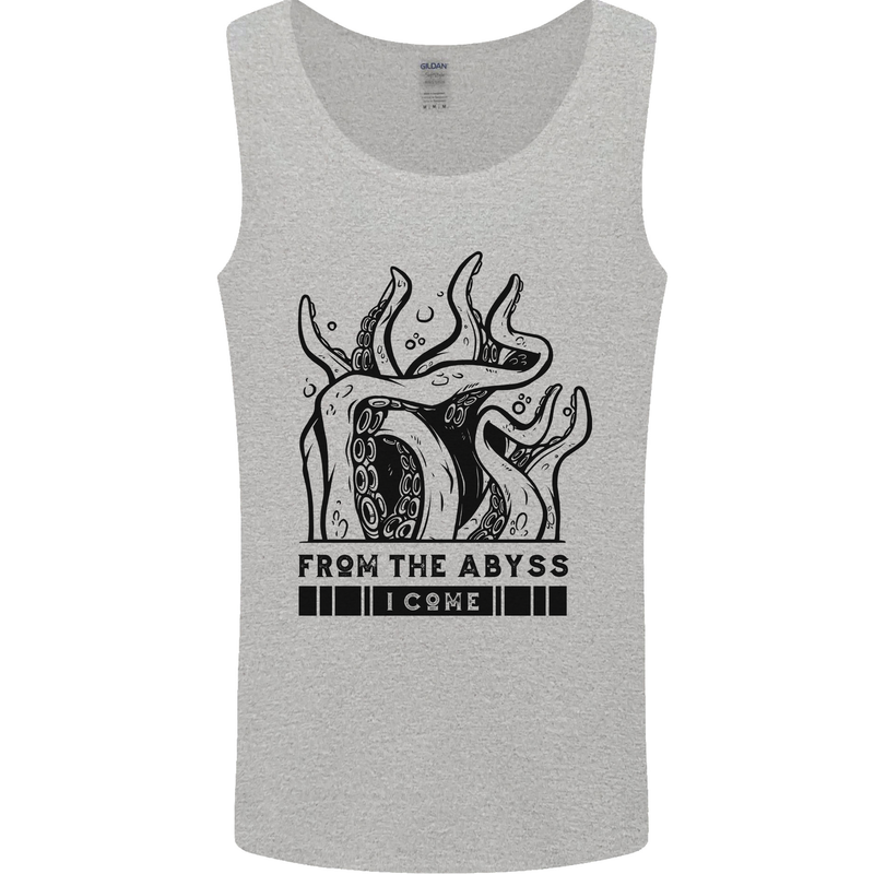 From the Obyss I Come Kraken Octopus Cthulhu Mens Vest Tank Top Sports Grey