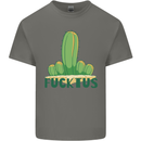 Fucktus Funny Cactus House Plants Offensive Mens Cotton T-Shirt Tee Top Charcoal